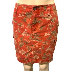 Eddie Bauer Cargo Denim Mini Skirt Fall Colors Size 8